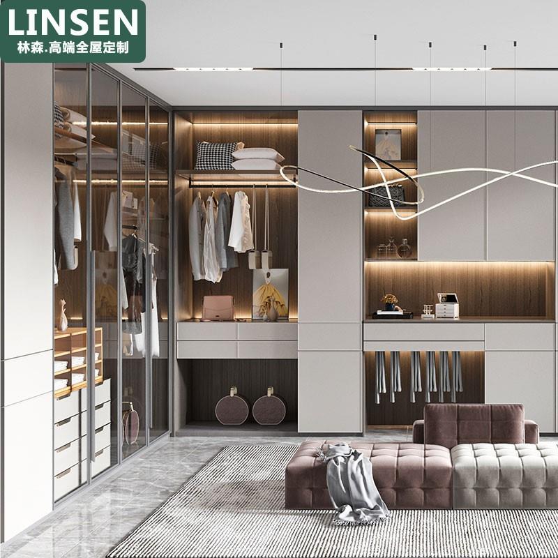 上海工厂直销全屋定制步入式衣帽间整体转角衣柜家用卧室柜子组合