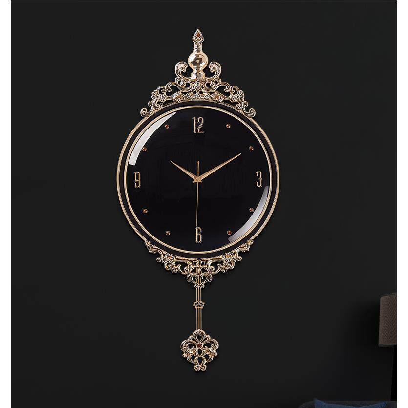 轻奢北欧式钟表挂钟客厅现代简约时钟家用创意时尚装饰摇摆石英钟