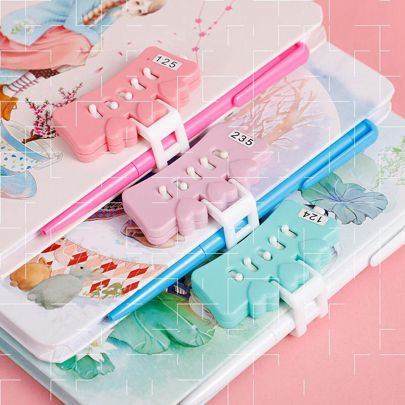 可爱的笔记本12星座卡通密码本男女生带锁日记本简约儿童中小学生