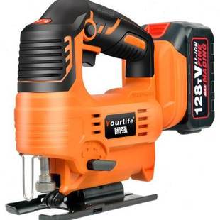 固强锂电无刷曲线锯n家用电锯多功能手持木板线锯小型切割机木工