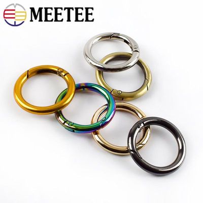 速发Meetee 10Pcs 7-50mm Metal Spring O Rings Buckle Openable