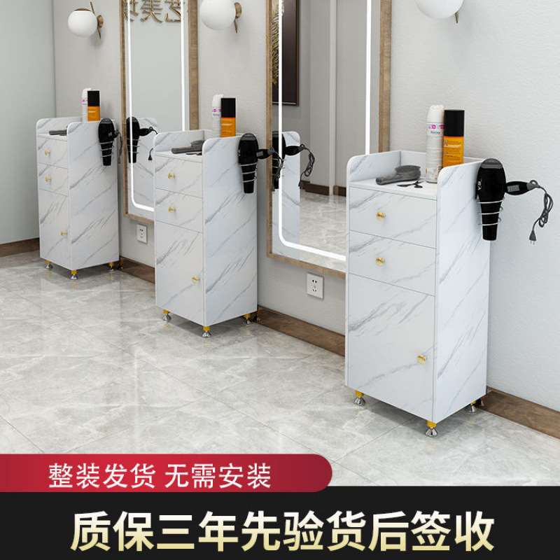 美发工具柜发廊工具车复古理发店抽屉式专用多功能推车镜台小柜子