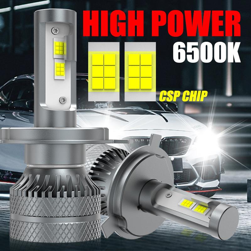 2PCS汽车LED大灯超亮H1H7H4H11远近光前车灯泡9005强白光90129006