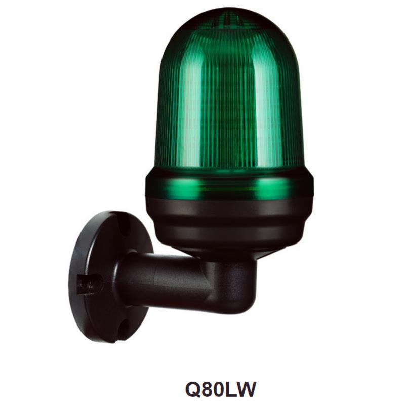 QLIGHT直立式小型指示灯 壁挂式LED长亮闪亮铝管带蜂鸣单色警示灯