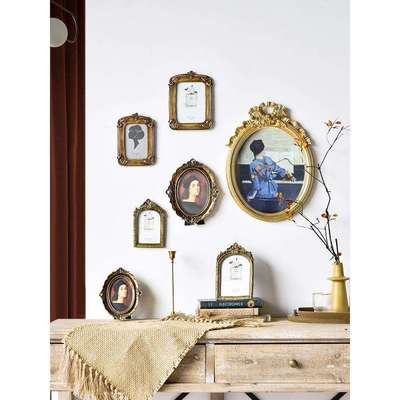 复古相框挂墙组合寸七寸简约文艺北欧轻奢装饰框架画框家纺家饰树