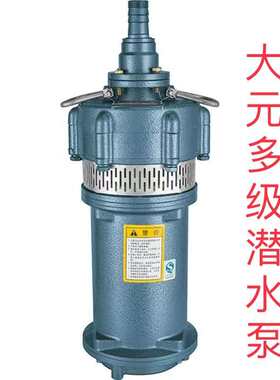 大元QD单/Q三相多级小老鼠潜水泵高扬程深井抽水农田灌溉园林浇灌