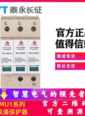 MU1-40/20/10/60KA/275V浪涌保护器4P2P3P+N长九II类防避雷泰永
