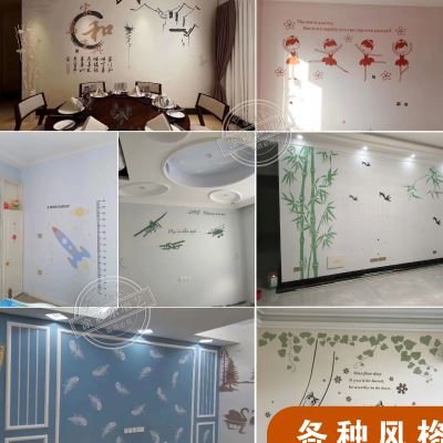 速发背景墙镂印板艺术漆硅藻泥效果自喷漆模漏空印花板真石漆蜡印
