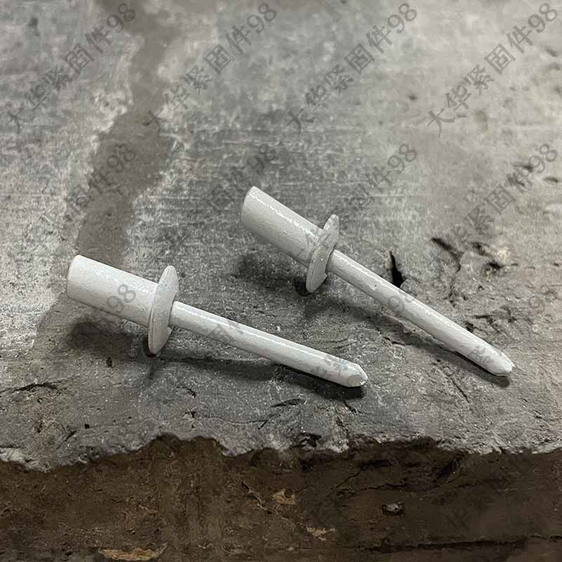 速发白色封闭拉钉 封闭型圆头抽芯铆钉 GB/T12615.1 封闭白色抽芯