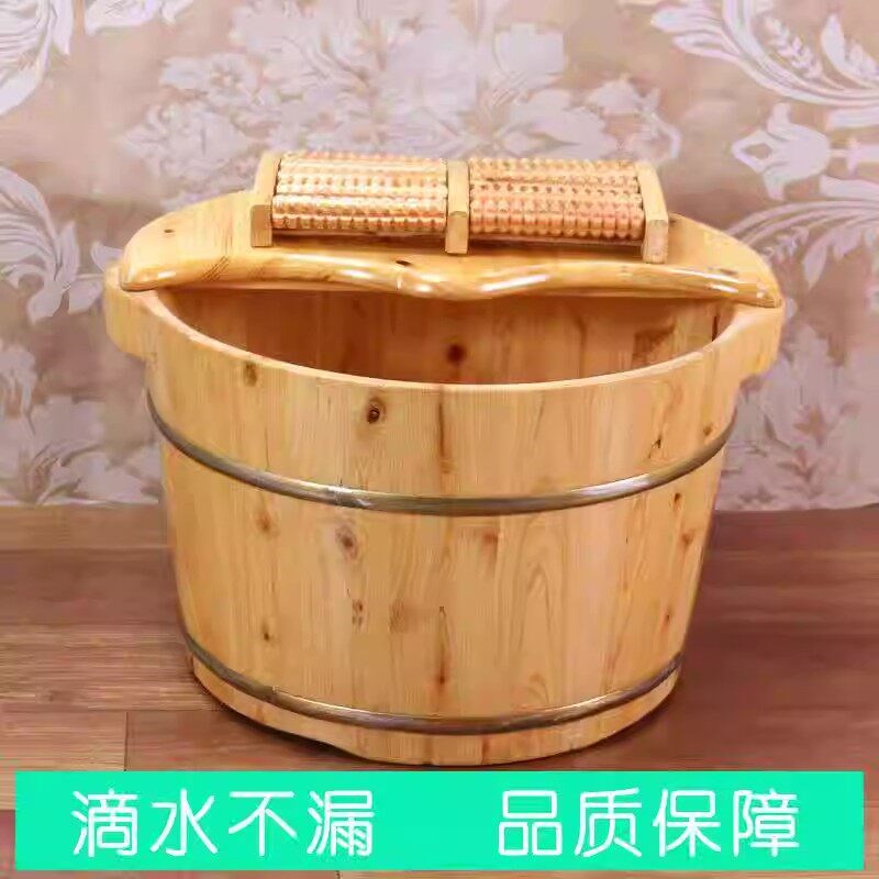 速发香柏木泡脚木桶洗脚木盆洗脚泡足桶有盖洗脚桶足浴盆足浴桶