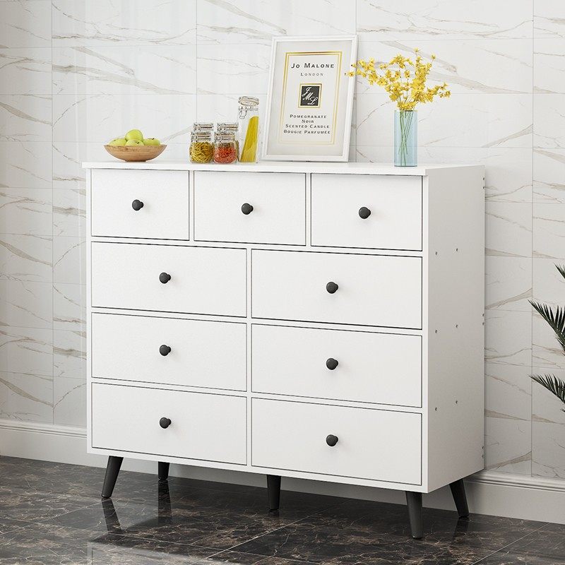 速发五斗柜收物靠轻奢白色斗柜客厅柜墙柜子储纳柜简约卧室抽屉柜