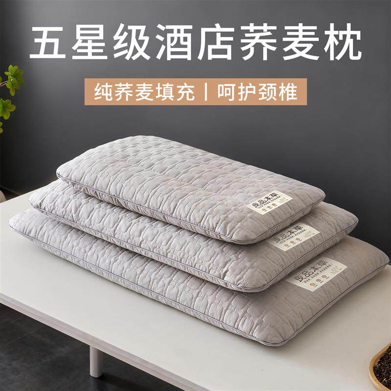 速发酒店荞麦枕头枕芯护颈椎助睡眠颈椎专用枕头芯单人一只装单个