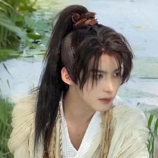 现货速发古风假发男长发少年男生新中式中分高马尾古装用汉服全头