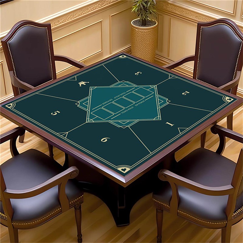速发正方形德州桌布轻奢高级感棋牌室打牌专用桌垫百家乐台垫图片