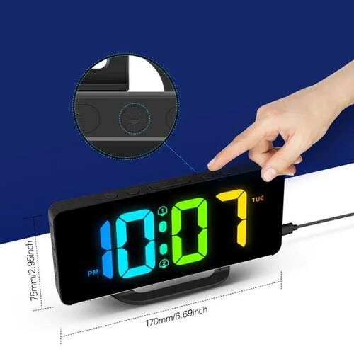 现货Digital Alarm Clo Desk/W Dimmable ElecOtronic Clo with