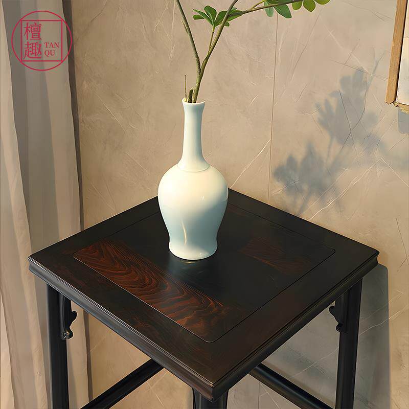 现货【紫光h檀专卖】红木宋式花架客厅角落花几玄关装饰边几角
