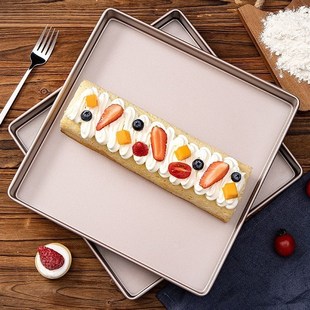 极速bakinge mold non stick square cake roll baking pan 28cm