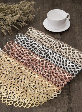 极速Placemat For Dining Table PVCC Plastic Hollow Insulation