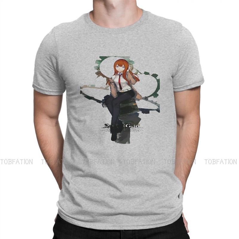 极速Staeins Gate Anime Makise Kurisu T Shirt Vintage Goth Te