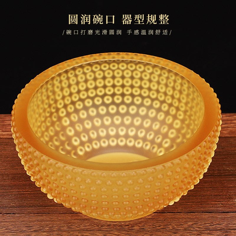 新品古法琉璃供碗供素菜佛桌上的水杯家用L拜拜专用碗八供贡品碗