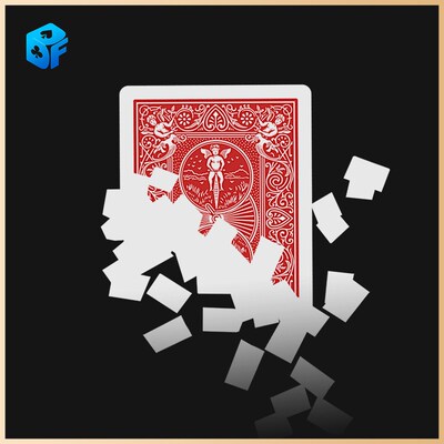 新品纸牌消失变碎片视觉化p消失Gorgeous Vanish扑克变雪花纸魔术