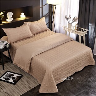 极速床盖2021新k款纯色四季通用纯棉防尘床盖250cmx270cm加大2米