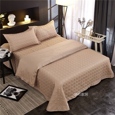 极速床盖2021新k款纯色四季通用纯棉防尘床盖250cmx270cm加大2米