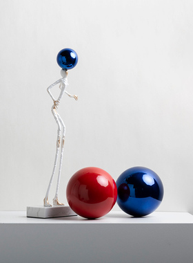 新品装饰推荐长腿l圆头人摆件简约现代软装工艺品金属样板间客厅