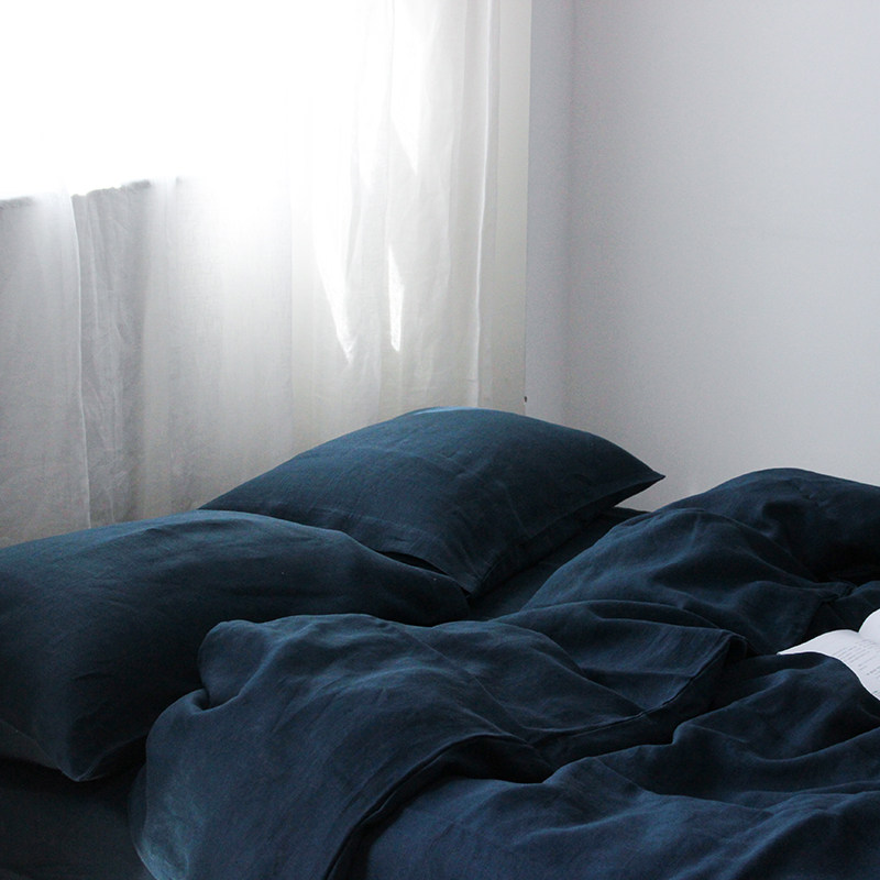 极速天然汉麻重磅k9支美式纯白色深蓝 焦糖色床单被套枕套三件套,床上用品,床品套件/四件套/多件套,淘宝优惠券,粉丝福利购,淘宝优惠卷