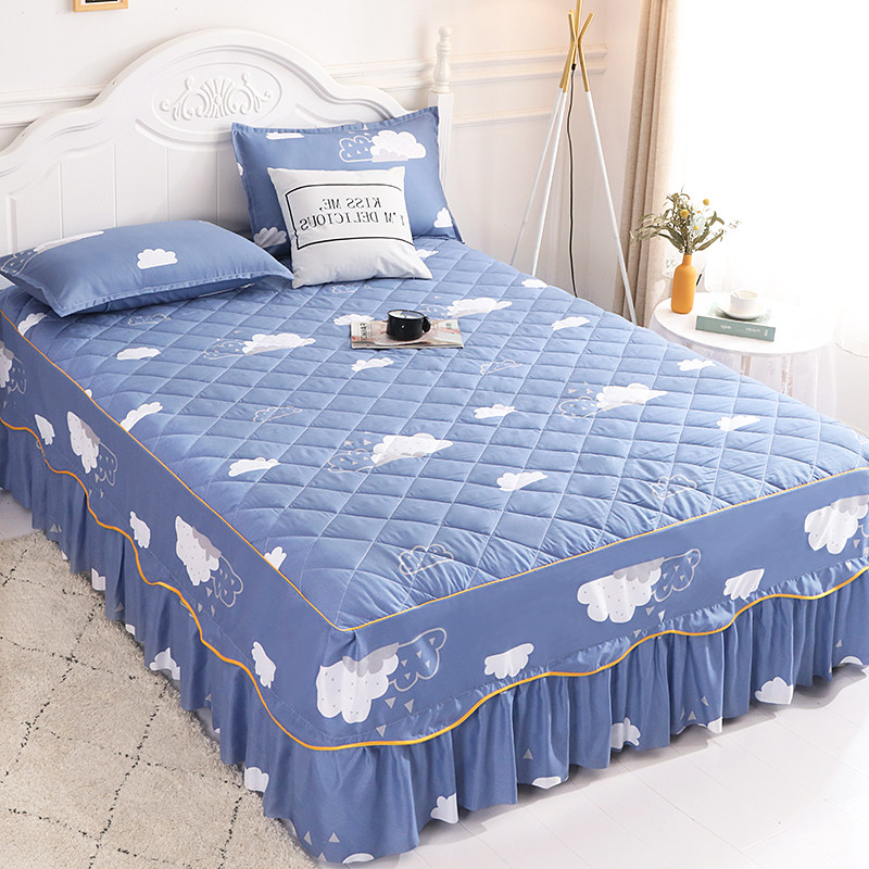 极速2021夹棉床裙式1.8米v床罩单件床套款防滑床单防尘罩1.5床上,床上用品,床裙,淘宝优惠券,粉丝福利购,淘宝优惠卷