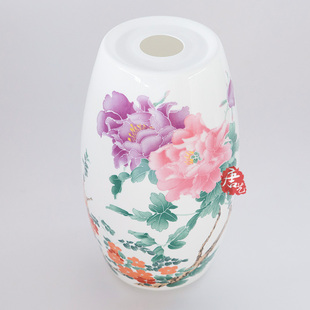 极速28腰d鼓陶瓷灯罩台灯吊灯吸顶灯壁灯使用青花花鸟牡丹荷花山