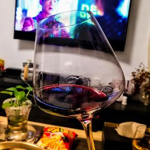 欧式 大肚杯 大号勃艮第红酒杯2个家用超大葡萄酒杯高脚杯套装 个性
