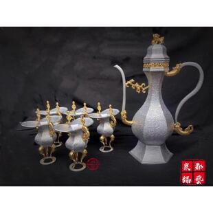 锡器五供锡酒壶酒杯礼爵杯一壶三杯五杯神前供佛具用品 不 包邮