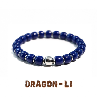 DRAGON LI狸花猫蓝色雪巴琉璃钛钢隔珠串珠手串情侣饰品闺蜜礼物