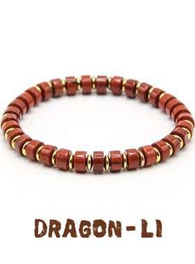 狸花猫饰品天然红石6mm药片手串珠小众新中式时尚手链高级感礼物