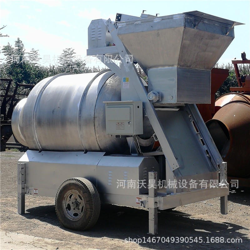 极速定制全自动不锈钢滚筒搅x拌机 高产量自动上料塑料颗粒拌料混