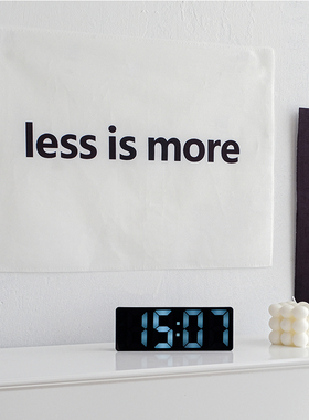 极速less is more 少即是多 极简生活方式M 黑白北欧风挂布ins背