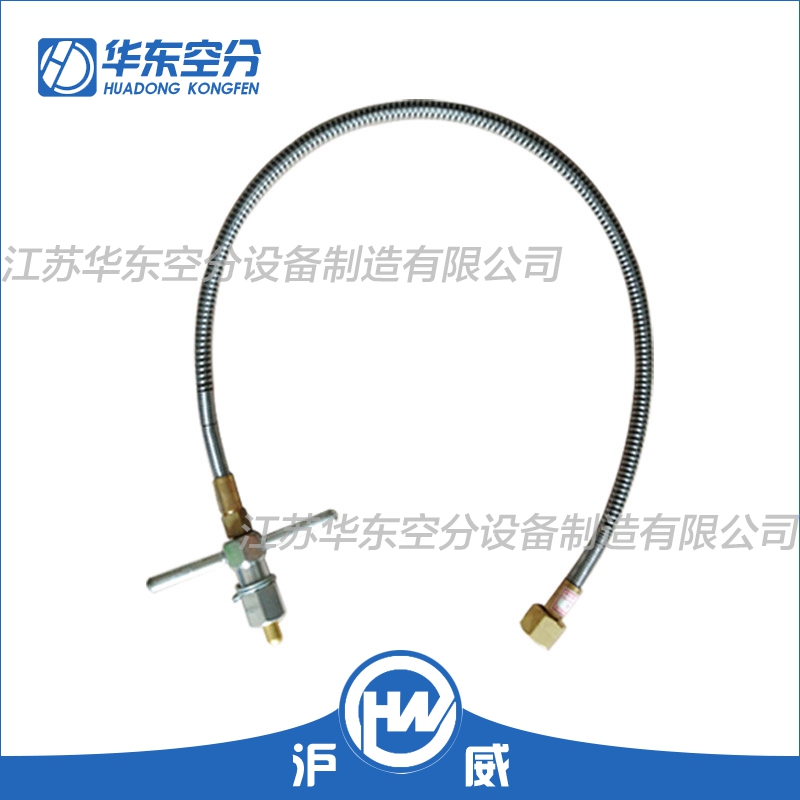 极速氧氩氮d气汇流排不锈钢高压金属软管 四氟加弹簧 配防错装夹