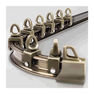 极速客厅窗帘轨道弯轨吊轮滑轮挂钩式G弯曲门帘阳台飘窗滑槽L型滑