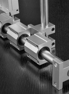 速发2021直c线光轴导轨套组滑轨滑道镀铬推台锯木工支撑滑台滑块