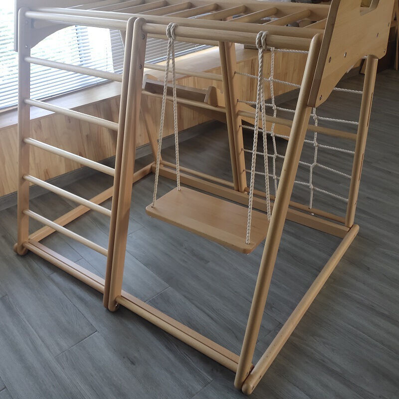 极速攀爬架儿童室内m榉木家用宝宝爬梯木质秋千滑滑梯小型游乐场