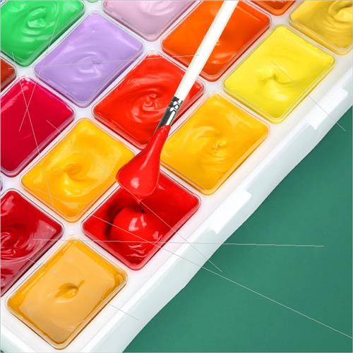 极速青竹水粉颜料套装联考集训y艺考经典黑流光白42色颜料美术生