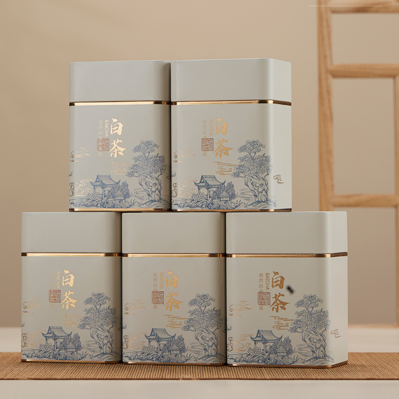极速2023白茶包装盒空礼盒安吉白茶茶叶礼盒装空T盒茶叶罐密封罐