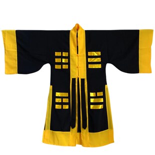 极速黑色a薄款法衣道士服道家用品道服道袍长袍太极八卦衣经衣万