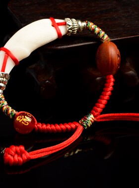 新品男女婴儿g童宝宝受惊助睡手链黑狗牙小孩新生儿桃木核朱砂孕