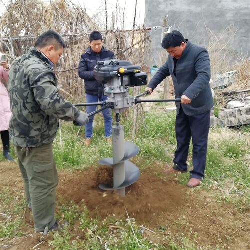 极速促推车式立柱打桩机 电线杆埋桩机 K大功率地钻汽油打洞机施
