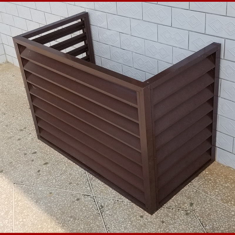 极速厂促空调外机保护罩铝合金百叶格栅机L置物架遮挡空调外机罩