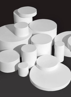 新品纯白几何体 圆形静物展示摆台拍照I道具摄影饰品美陈列橱窗立