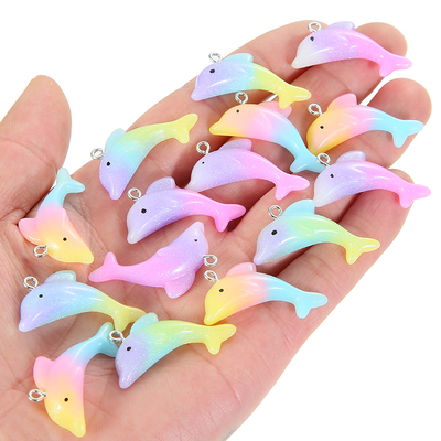 极速10pcs/pack Cuteo Charms Lovely Dolphin 33x17mm Resin Cha