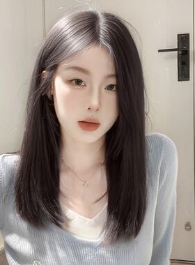 极速假发女长发中长发减龄自然仿真发全K真人发适合圆脸的假发全